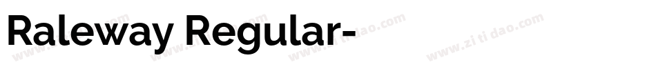Raleway Regular字体转换